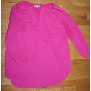 pink long sleeve blouse